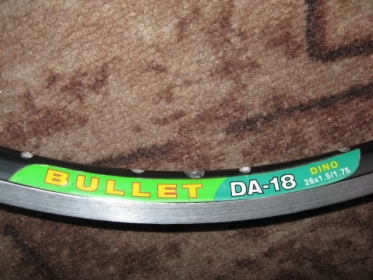 Обод Bullet DA-18, 26\" - 559х19С, двойной, непистонир. 32отв., цв. серебр.