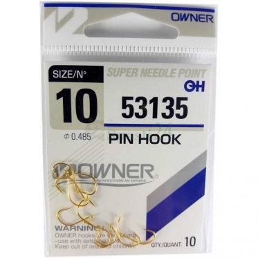 Крючок Owner 53135 Gold Pin Hook (№10)
