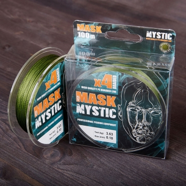 Леска плетёная AKKOI Mask MYSTIC X4-100 Deep-green