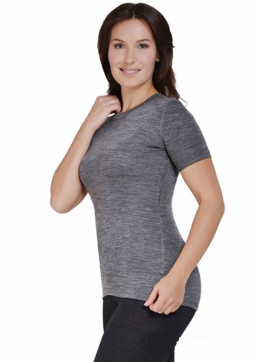 Футболка женская Norveg Soft T-Shirt (серый меланж) кор. рукав