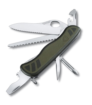 Нож перочинный Victorinox Military 0.8461.MWCH c фиксатором лезвия 10 функций зеленый