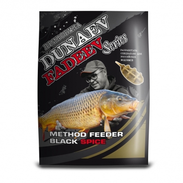 Прикормка Dunaev Fadeev 1кг Method Feeder Black Spice