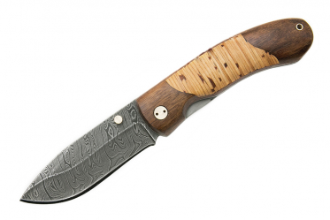 Складной нож Egersky-2 (дамаск, береста)