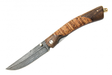 Складной нож Kairos (дамаск, береста)