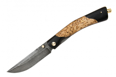 Складной нож Kairos (дамаск, карелка)