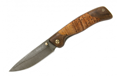 Складной нож Sormovsky (дамаск, береста)