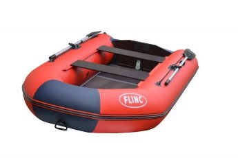 Надувная лодка Flinc 320KL (цвет: красный баллон, синее днище)