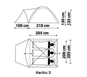 Палатка Canadian Camper Karibu 3 (цвет forest)