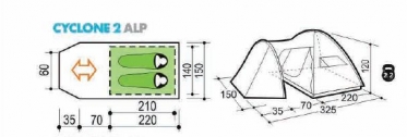 Палатка Canadian Camper Cyclone 2 AL (цвет green)