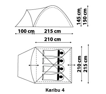 Палатка Canadian Camper Karibu 4 (цвет forest)