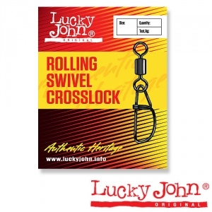 Вертлюги c застежкой Lucky John Rolling And Crosslock 010 10шт.