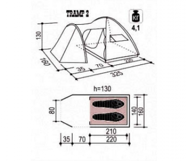 Палатка Indiana Tramp 2