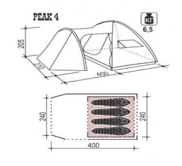 Палатка Indiana Peak 4