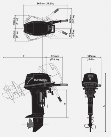 Лодочный мотор Tohatsu M 18 S