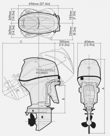 Лодочный мотор Tohatsu MFS 50 WETL