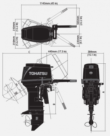 Лодочный мотор Tohatsu M 50 EPTOS 