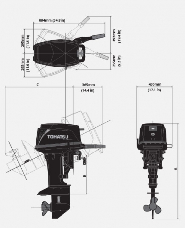 Лодочный мотор Tohatsu M 25 S