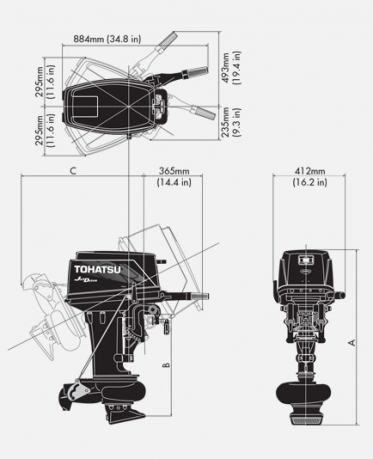 Лодочный мотор Tohatsu M 25 JET