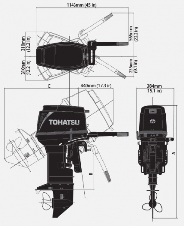 Лодочный мотор Tohatsu M 40 S