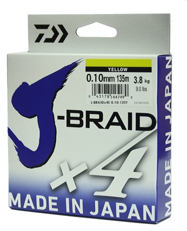 Шнур Daiwa J-Braid X4 Yellow