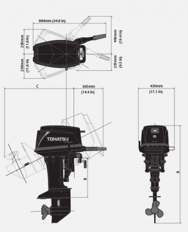 Лодочный мотор Tohatsu M 30 EPS