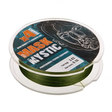 Плетеный шнур AKKOI Mask MYSTIC X4-100 Deep-green