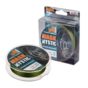 Плетеный шнур AKKOI Mask MYSTIC X4-100 Deep-green