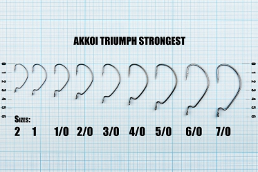 Офсетные крючки AKKOI Triumph STRONGEST №1/0