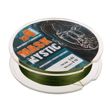 Леска плетёная AKKOI Mask MYSTIC X4-100 Deep-green