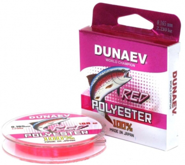 Леска Dunaev Polyester Red 100м