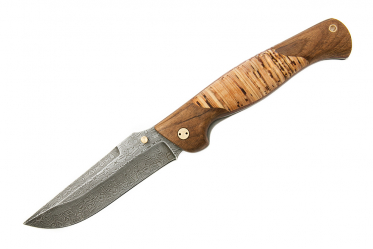 Складной нож Aktay-2 (дамаск, береста)