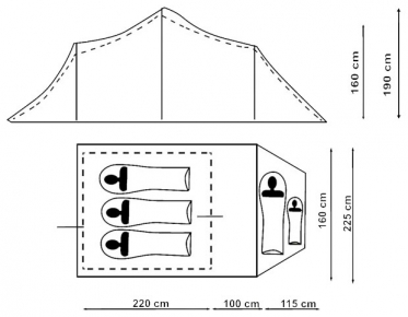 Палатка Canadian Camper Tanga 5 (цвет woodland)