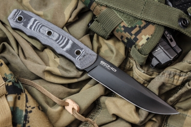 Нож охотничий Kizlyar Supreme Echo AUS-8 Black Titanium