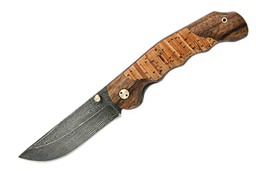 Складной нож Verny (дамаск, береста)