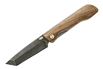 Складной нож Kunashir (дамаск, орех)