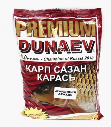 Прикормка Дунаев премиум Карп Сазан Жареный арахис